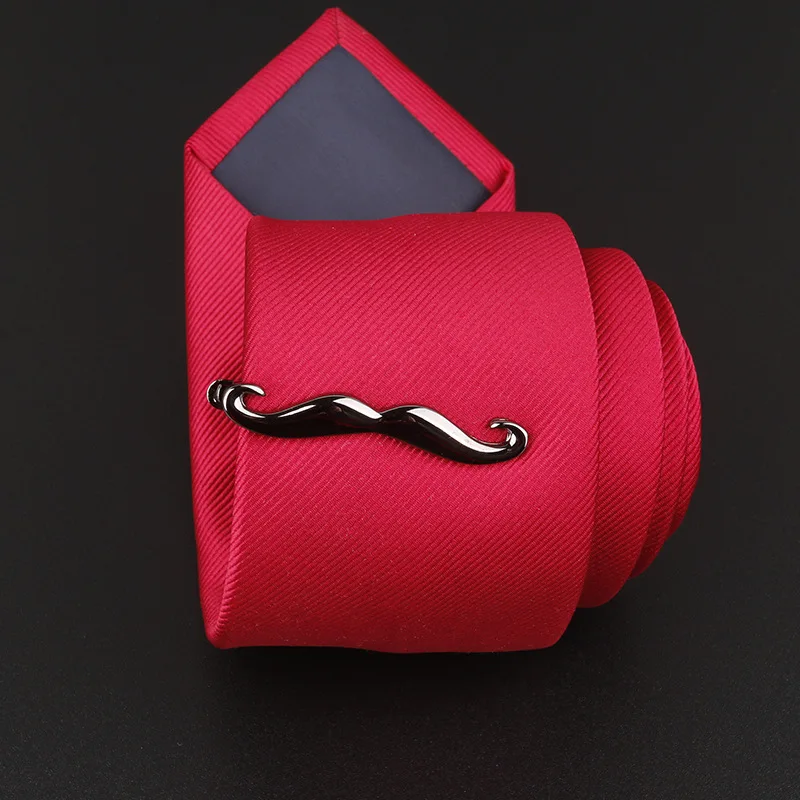 Mdiger Tie Clip Aircraft Beard Automobile Key Shape Metal Tie Clip for