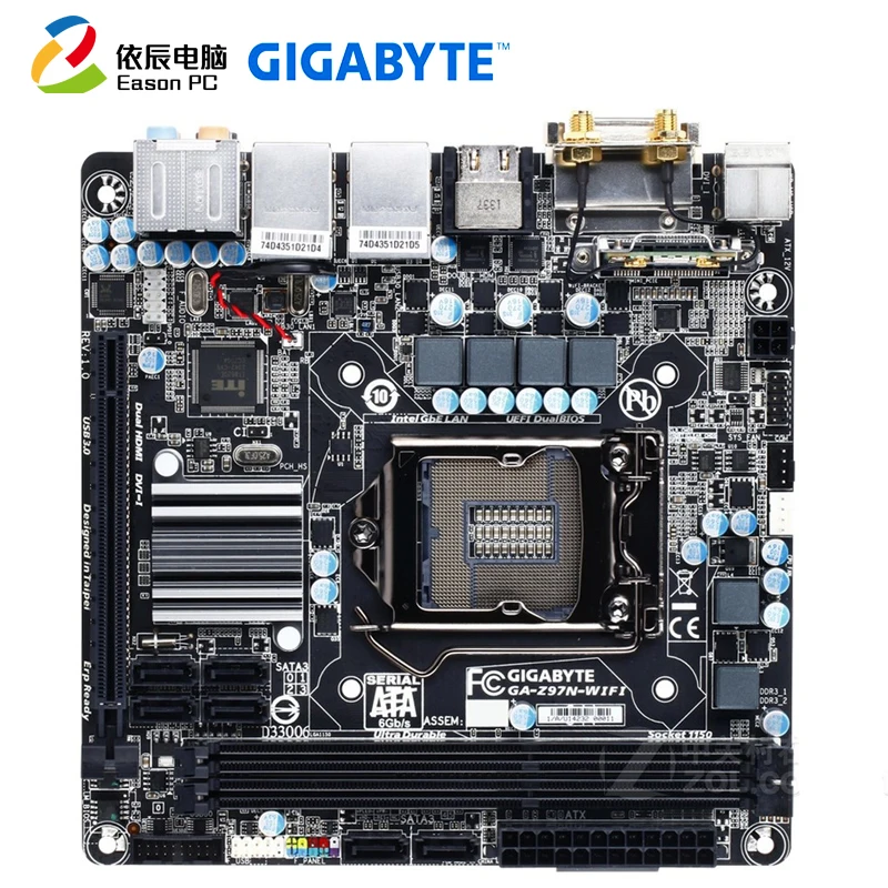 GIGABYTE GA-Z97N-WIFI настольная материнская плата LGA1150 i3 i5 i7 DDR3 USB3.0 16G Mini-ITX | Компьютеры и