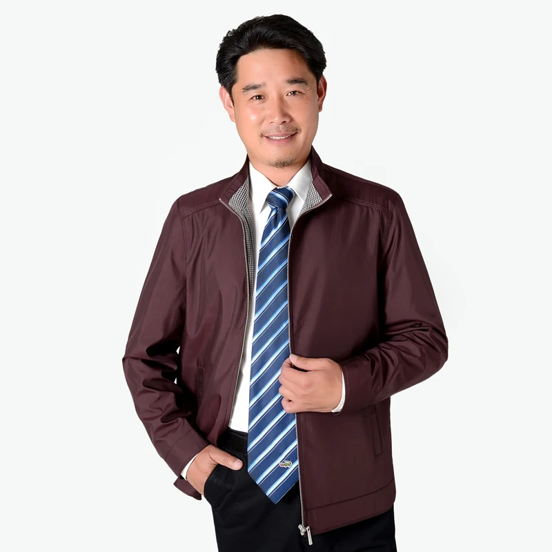 Middle Aged Men Casual Zipper Jackets Spring Autumn Car