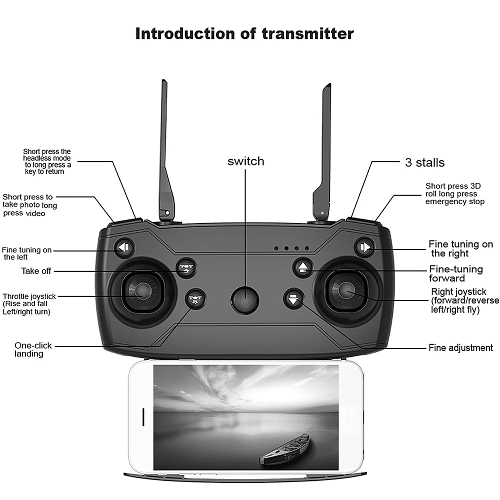 Teeggi X12 RC Дрон с 2MP широкоугольным WiFi FPV камерой HD мини складной Квадрокоптер