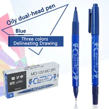 Татуировка маркер ручка двойной кончик пирсинг маркер ручка хирургический губ Перманентный макияж микроблейдинг водонепроницаемый тонкий писец положение инструмента