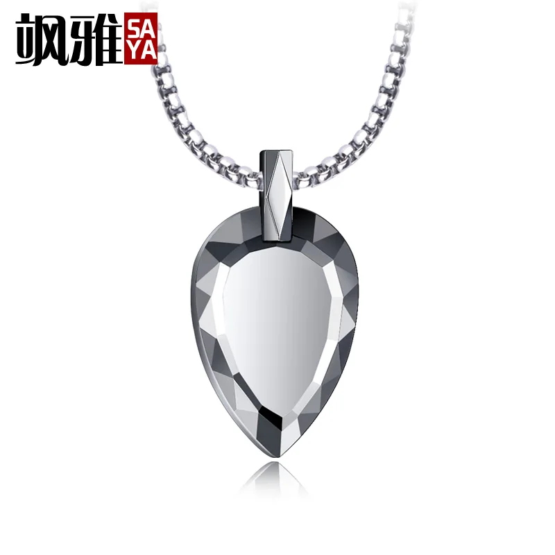 

Saya Brand High Polished Heart Shape Tungsten Carbide Pendants with 50CM Length Necklace for Man's Woman's Fashion Jewelry