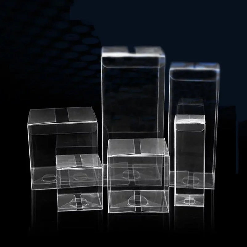 

5PCS Transparent Candy Box, Square Clear PVC Box, Small Chocolate Boxes, Plastic Christmas gift box packaging Wedding Favors