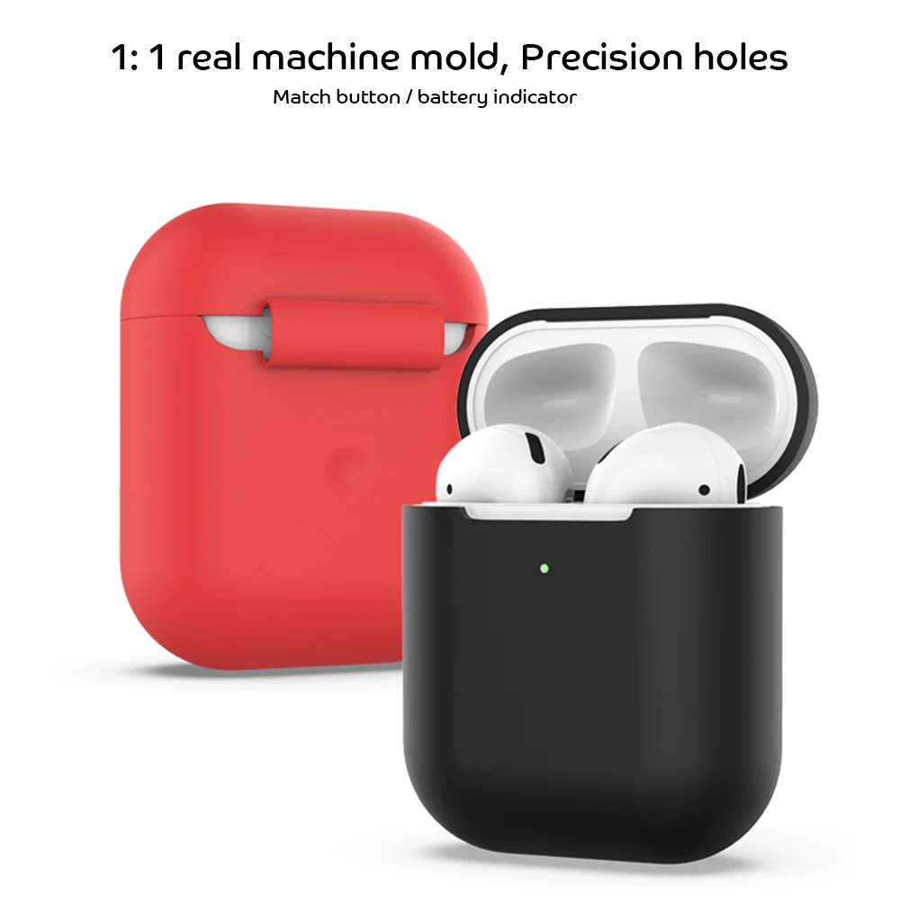 Чехол для наушников для Apple AirPods 2 Силиконовый чехол Беспроводная Bluetooth сумка для наушников для Air Pods защитный чехол