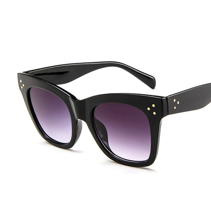 Elbru Безразмерные Винтажные Солнцезащитные очки женские кошачий глаз Роскошные брендовые дизайнерские градиентные цветные Солнцезащитные очки женские UV400 Солнцезащитные очки - Цвет линз: T2