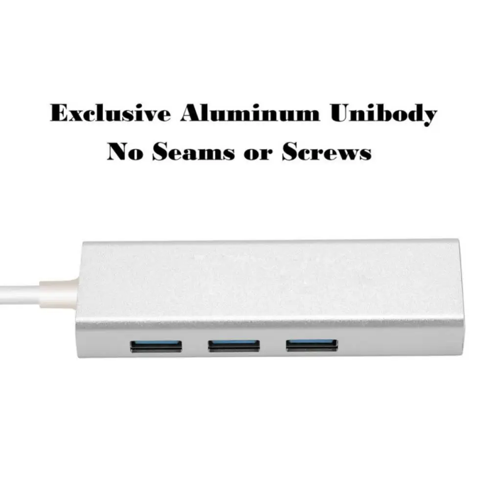 Сетевой адаптер с 3 портами USB 0 1000 Мбит/с Gigabit Ethernet LAN RJ45 Hub компьютерные аксессуары
