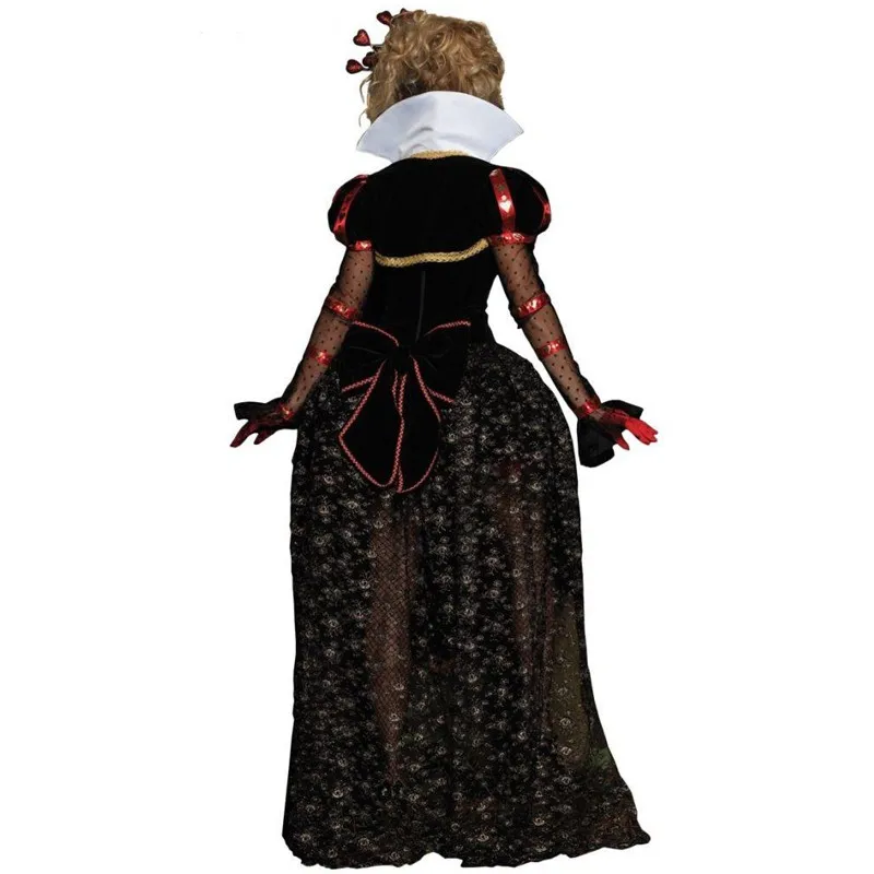 Костюм королевы сердец, маскарадное платье для взрослых, женское роскошное платье королевы чудес, костюмы на Хэллоуин