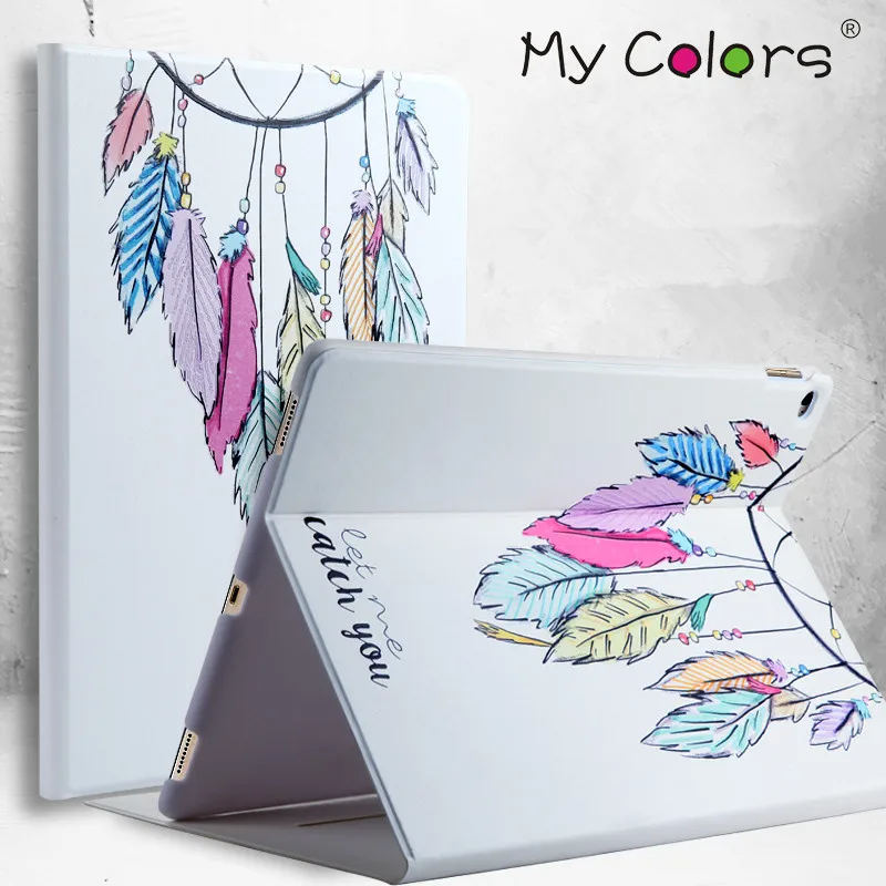 

3D Printing Pattern Case for iPad pro 12.9'' PU Leather + Soft TPU Back Cover Ultra Slim Smart Wake Up/Sleep Stand Tablet Case