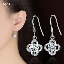 

JANTR Fashion Lucky Clover Earrings Cubic Zirconia Earrings Trend Female Earrings Anti-allergy