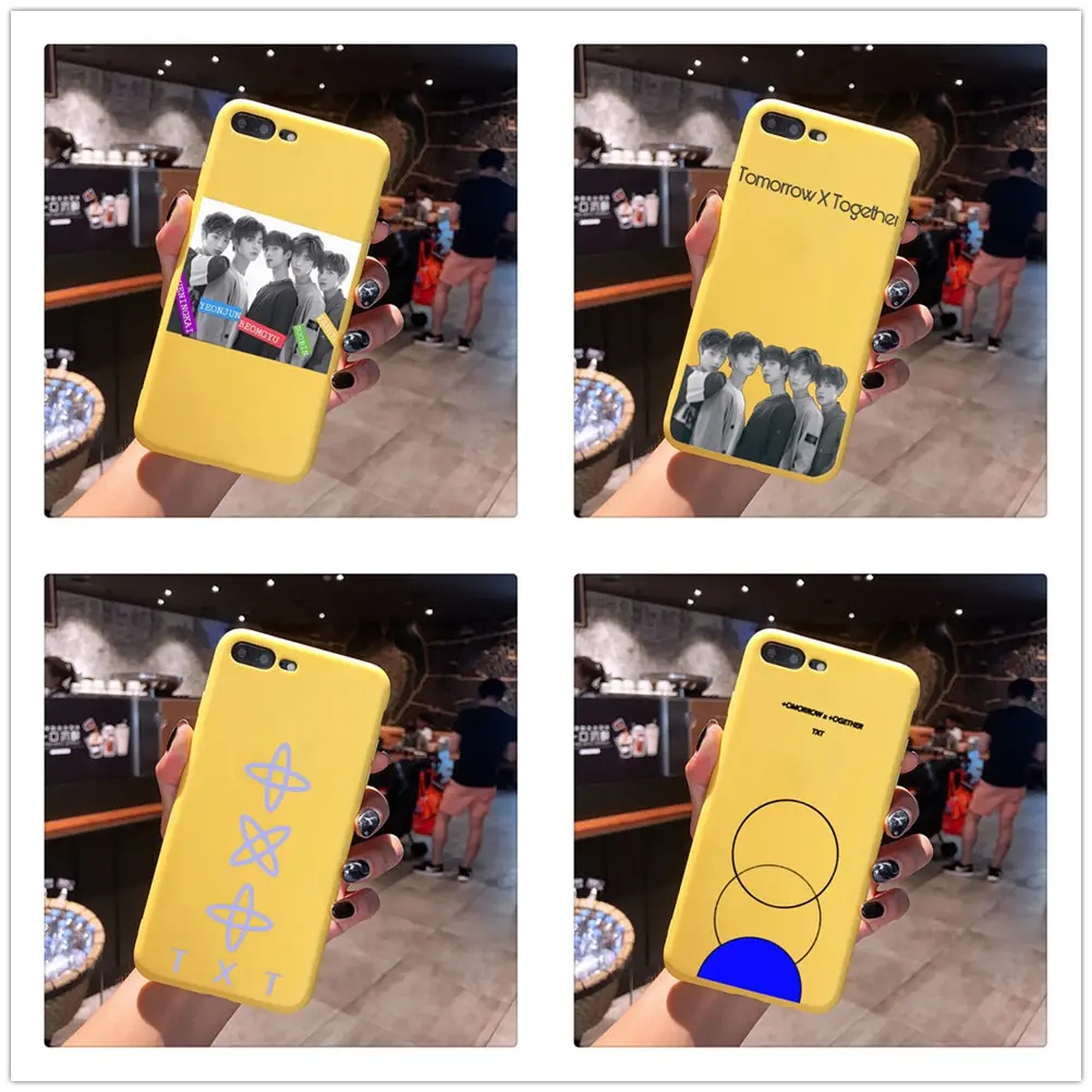 TXT TOMORROW X TOGETHER The Dream Chapter STAR Candy Color TPU Case phone For iphoneX 8 XS XR XSMAX Pink Red Yellow White Cover
