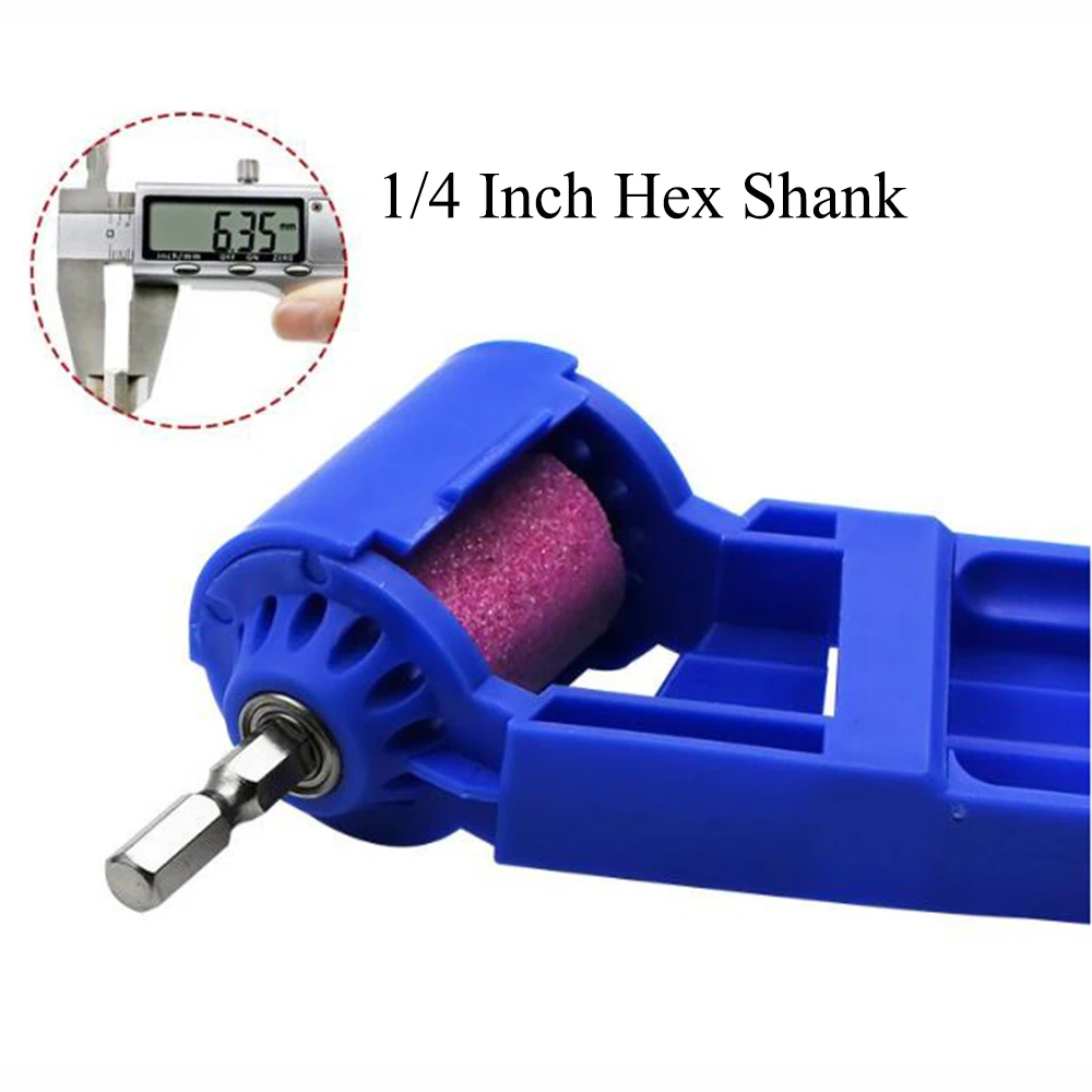Portable Corundum Grinding Wheel Drill Bits Sharpener 2-12.5mm Drill Grinder Sharpener 1/4 Inch Shank Power Tool