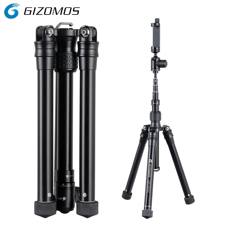 GIZOMOS GXG-215P 3в1 держатель для мобильного телефона подставка селфи монопод штатив DSLR