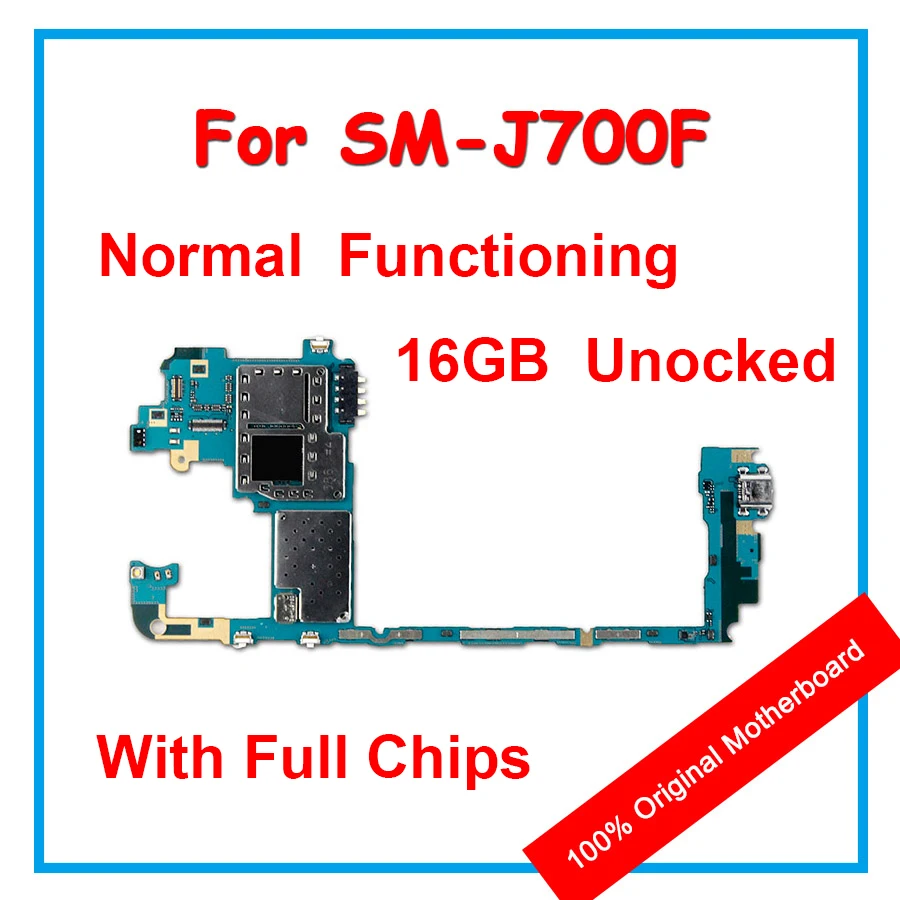 16GB Motherboard Forsamsung Galaxy J7 J700F 100% Unlocked Original With