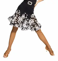 G2042 латинских танцев Танцы Профессиональный кружева шить fishbone края качели юбка