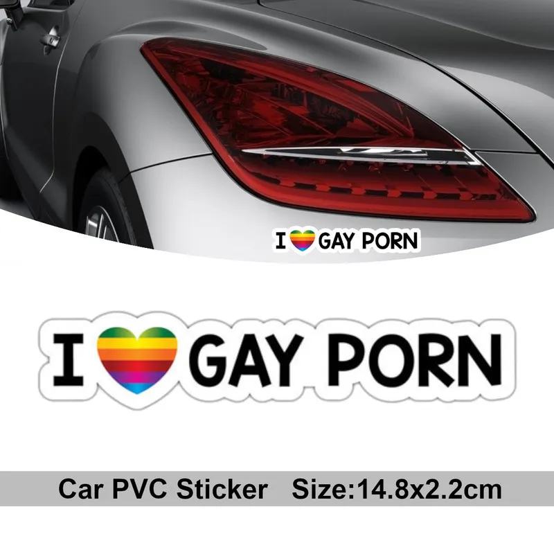 14 8*2 2 см DIY I Love Gay порно смешная ПВХ Наклейка декоративная наклейка для автомобиля