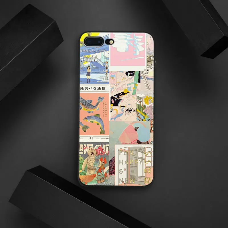 

japanese Retro Comics collages Art Tpu Soft Silicone Phone Case Cover Shell For Apple IPhone 5 5s SE 6 6s 7 8 Plus X 10