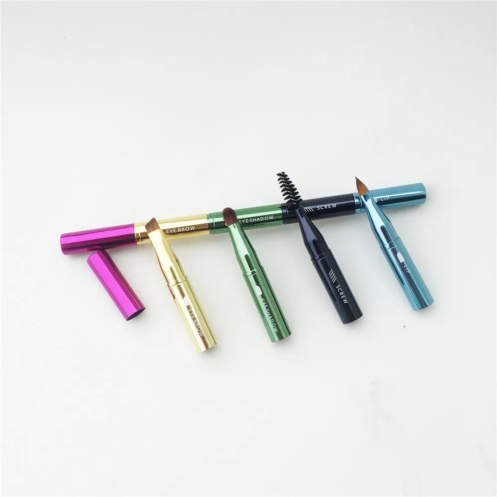 bd_beauty 4 in 1 Makeup Brush Travel Set Eye Brow/Liner Eyeshadow Screw