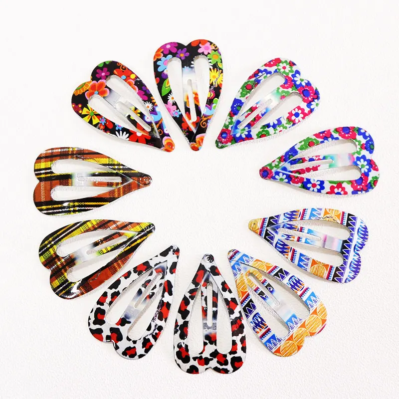 Lovely Colorful Printed Hair Clips-2