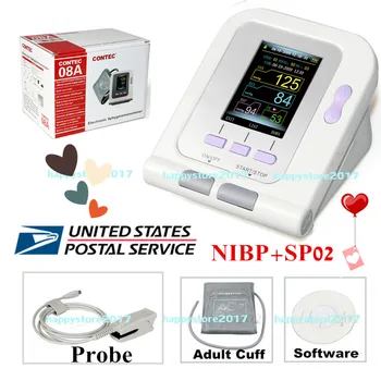 

US Fast Shipping Digital Automatic Blood Pressure Monitor, Adult Cuff+SP02 PC Software