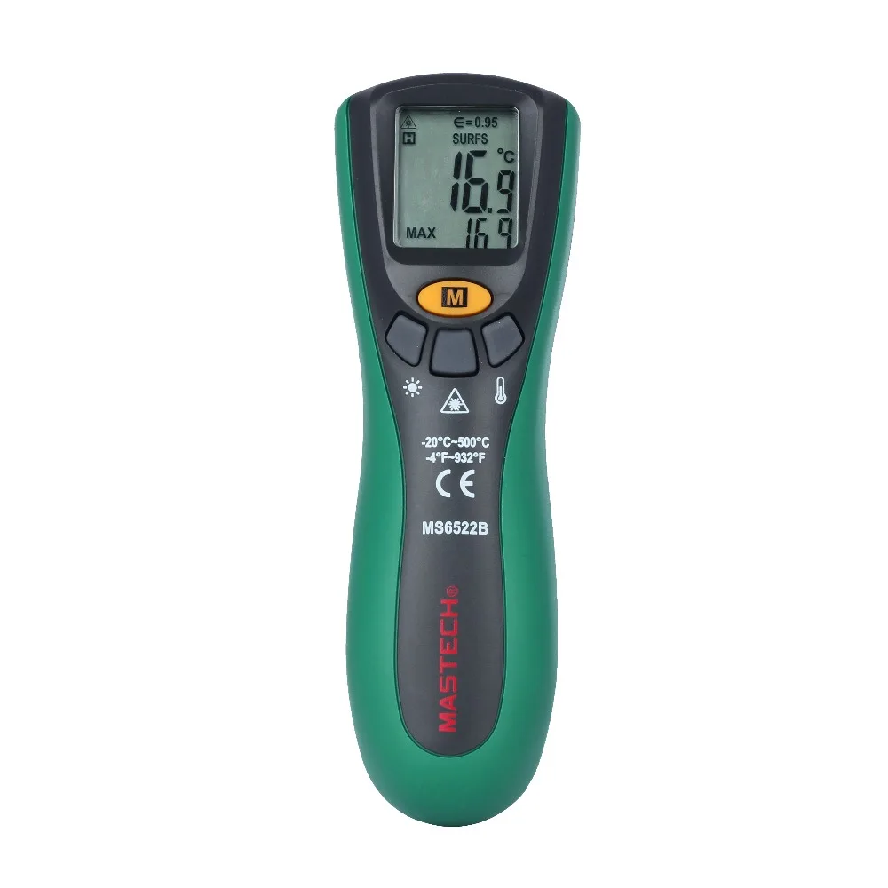 

MASTECH MS6522A/MS6522B Digital Temperature Meter Tester Laser Pointer Non-contact Infrared IR Thermometer