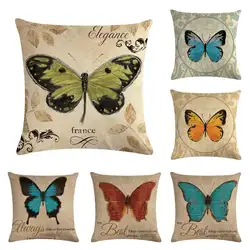 Цвет бабочка-25 HomerDecor Чехлы бросок наволочка наволочки 45*45 см местный диван подушки декоративные