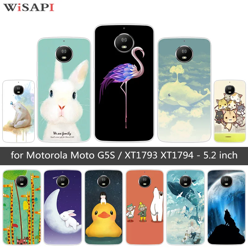 Для Motorola Moto G5S чехлы для телефонов 5 2 &quotпрозрачный силиконовый чехол с милыми