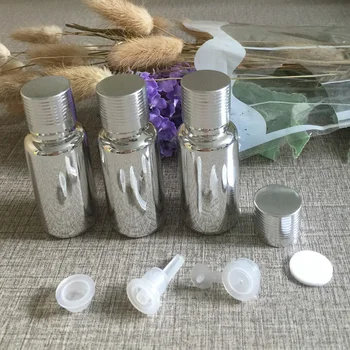 

50pieces/lot 15ml High temperature silver plated dropper bottle,dropper container,essential oil bottle,glass bottle