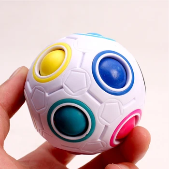 

Rainbow Football Strange Shape Magic Cube Toy Plastic Creative Classic Magic Cube Toy Learning Educational Puzzle Toys