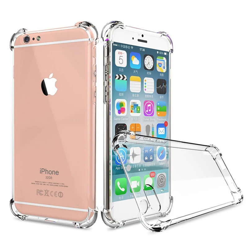 Противоударный мягкий силиконовый чехол из ТПУ для IPhone 6 6S 5S 5 S SE 7 Plus IPhone7