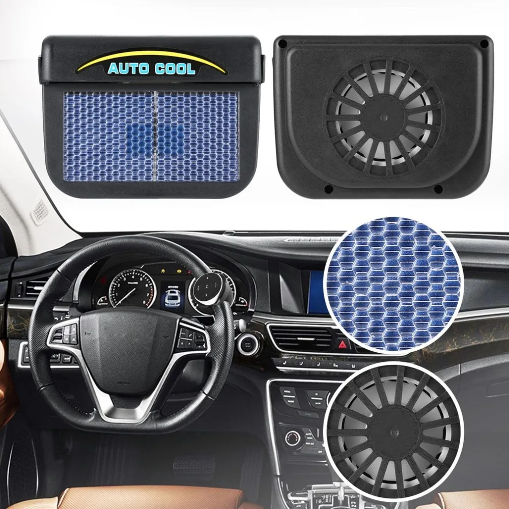 Солнечная энергия авто вентиляционное отверстие охлаждающий вентилятор охладитель вентиляционная система вентилятор радиатора вытяжной тепловой вентилятор автомобильный вентилятор с резиной