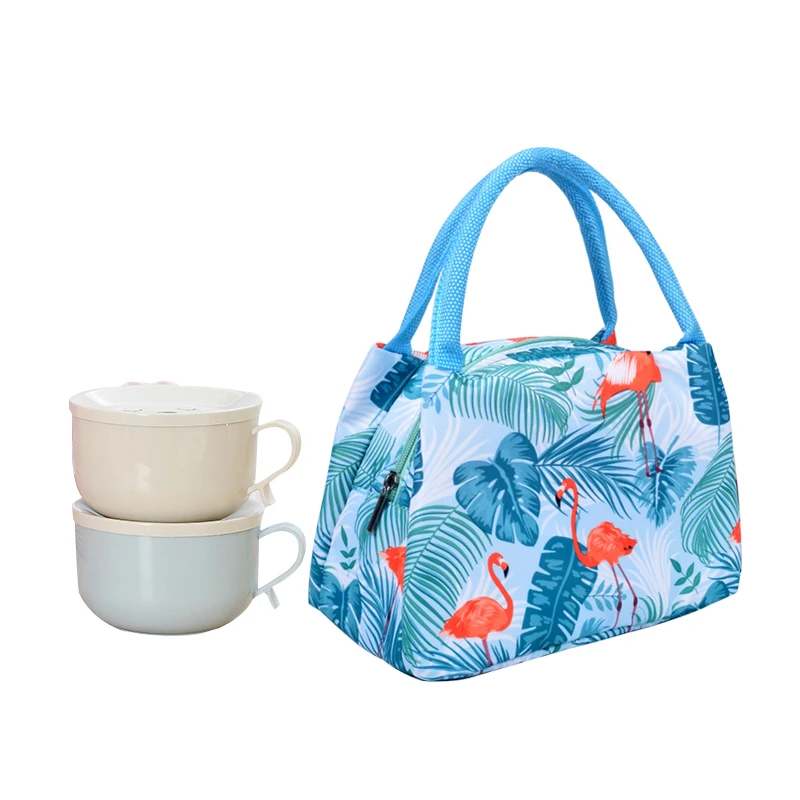 

Flamingo Portable Preservation Lunch Bag Food Fresh Insulation Bento Pouch Animal Pattern Cold Thermal Tote Accessories Supplies