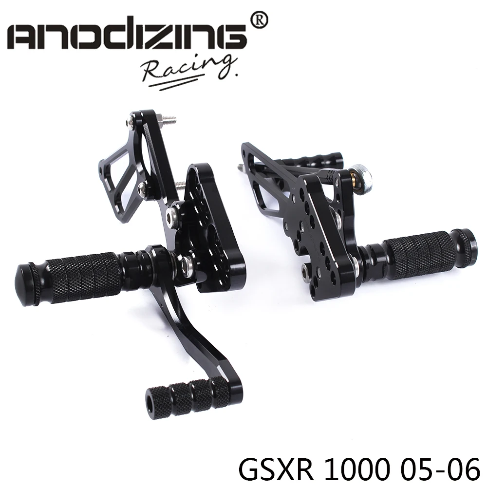 Full CNC Aluminum Motorcycle Adjustable Rearsets Rear Sets Foot Pegs