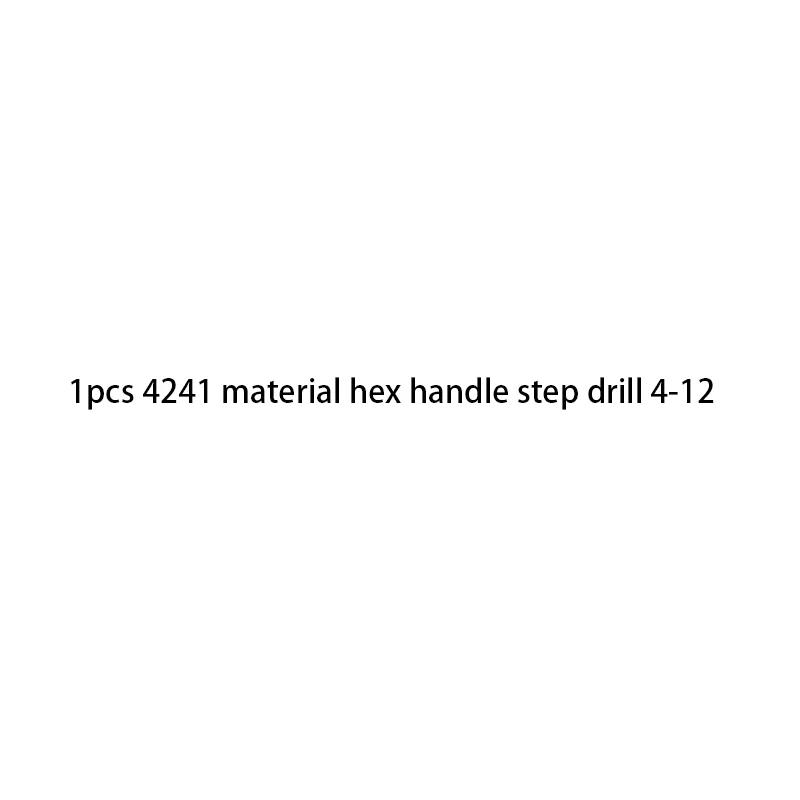 4241 высокоскоростной стальной материал Шестигранная ручка ступенчатое сверло пагода сверло спиральное сверло пластина отверстие открывалка 4-12 4-20 4-32 - Цвет: 1pcs 4-12