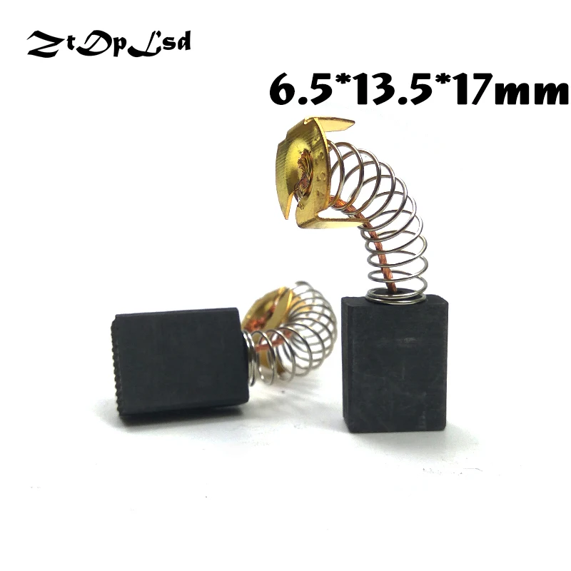 ZtDpLsd 2 Pcs/Pairs 6.5X13.5X17Mm Máy Khoan Mini Máy Mài Điện Thay Thế Miếng Dán Carbon Phụ Tùng Cho Điện dụng Cụ Xoay