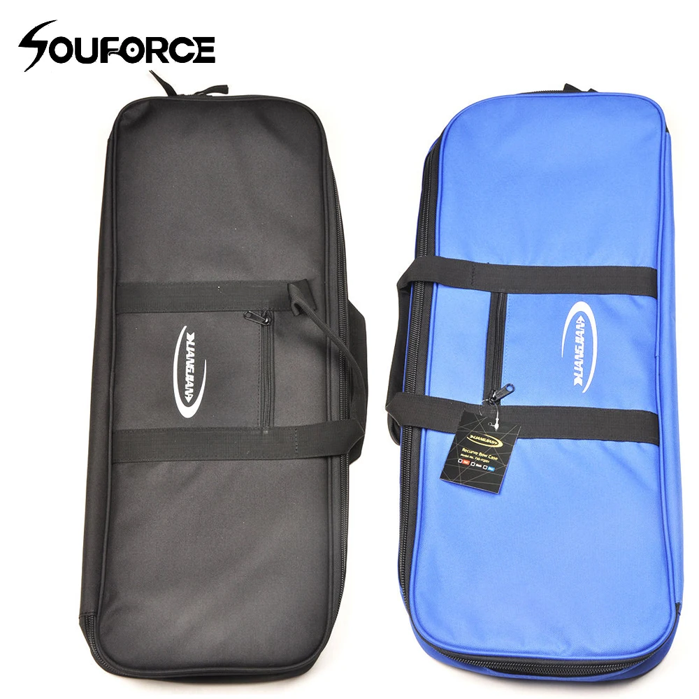 Comprar Negro azul bolsa de arco recurvo fácil de llevar funda de arco para MANGO de arco y flecha que lleva impermeable bolsa de Tiro con Arco accesorios al aire libre