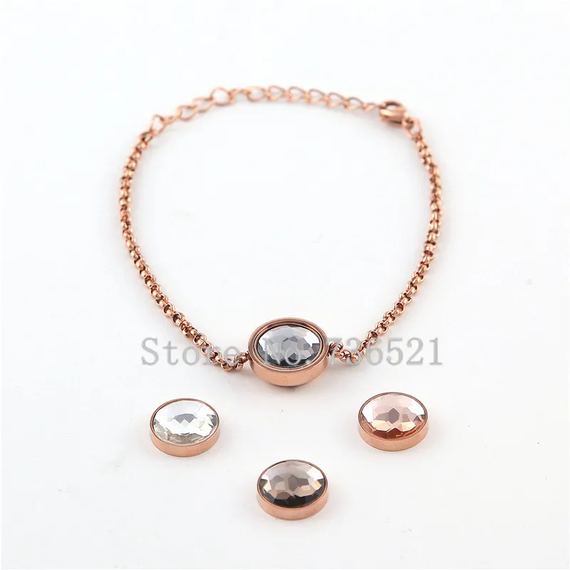 Lujo 21 cm nuevo cambio pulseras con cristal intercambiable Moneda de acero inoxidable joyería de la alta manera 4 unids/lote Lujo 21 cm nuevo cambio pulseras con cristal intercambiable Moneda de acero inoxidable joyería de la alta manera 4 unids/lote