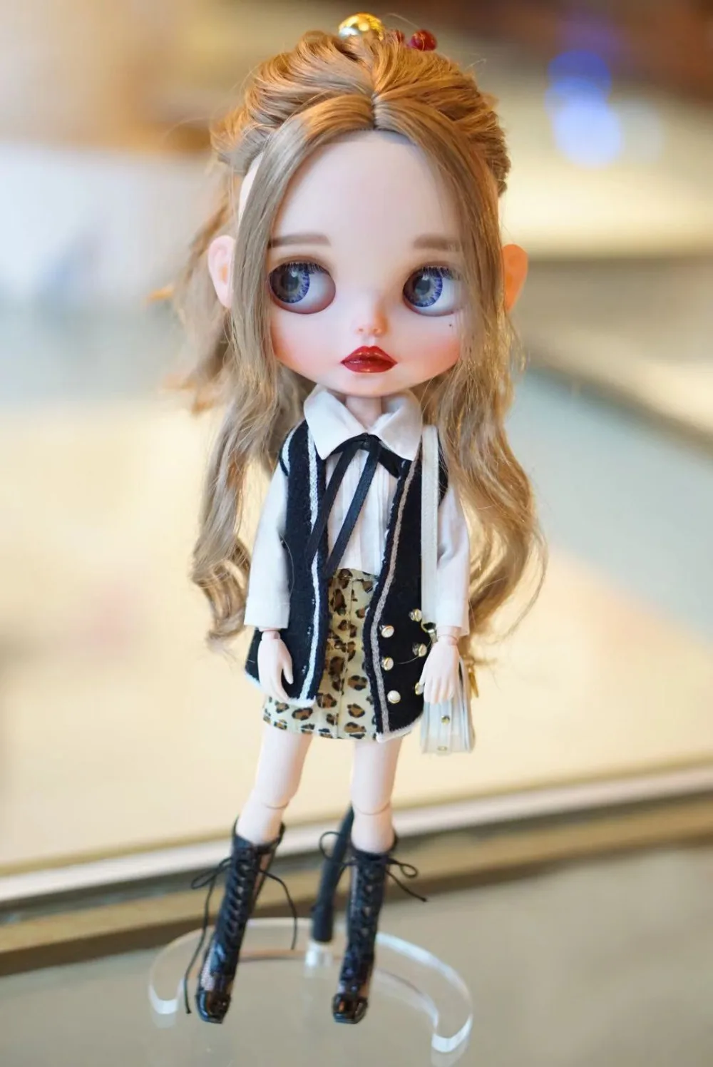 

Blyth doll clothes White shirt and black sundress available for Azone Licca Blyth OB24 Doll Clothes doll Accessories