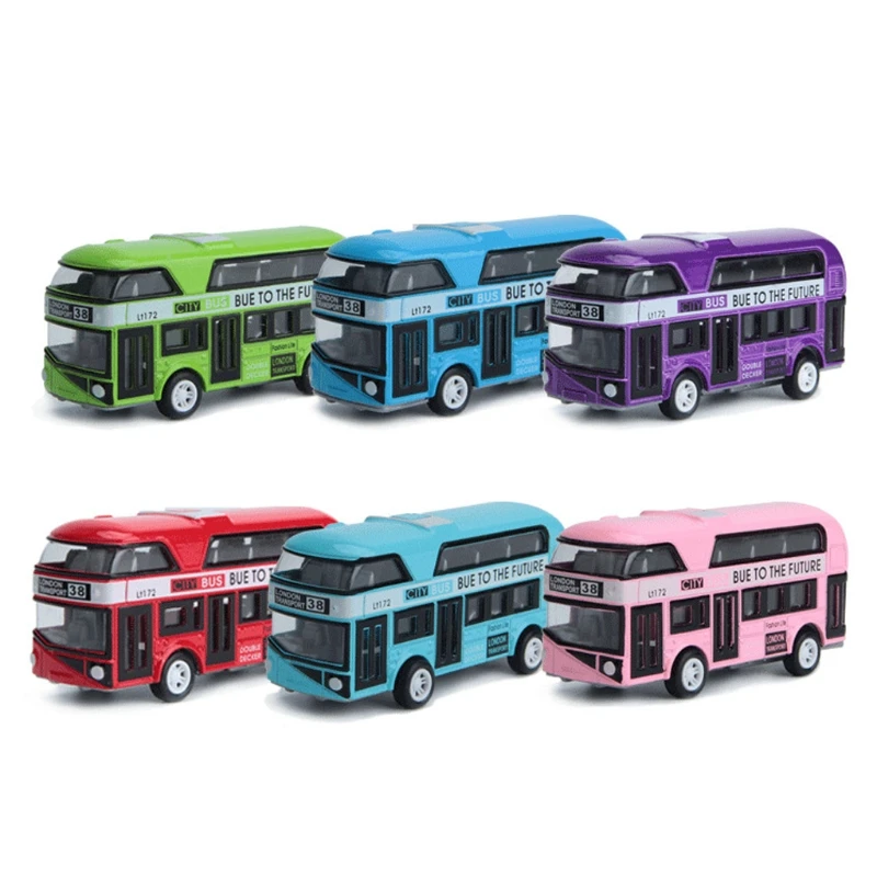 

1:43 Car Model Double-decker London Bus Alloy Diecast Vehicle Toys For Kids Boys