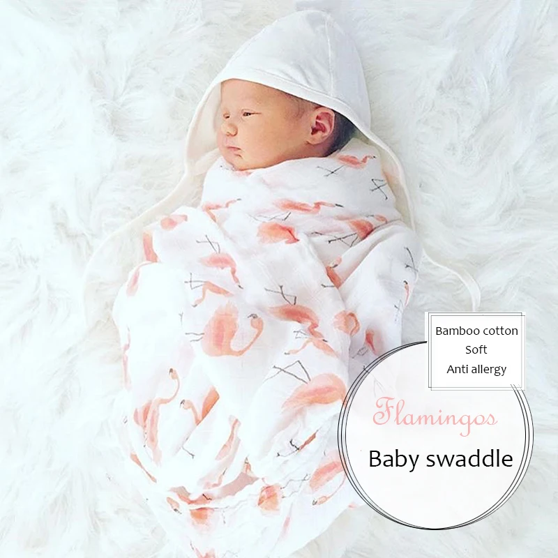Bambus Musselin Baby Swaddle Decke Neugeborenen Badetuch Multi Use Designs 