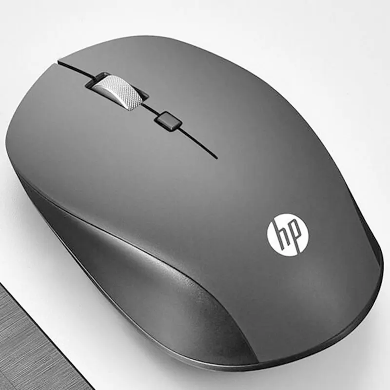 Новая беспроводная мышь hp S1000 2,4G, настольный ноутбук, компьютерные мыши 1600 точек/дюйм, расширенная невидимая оптическая беззвучная мышь черного и белого цвета игровая мышка