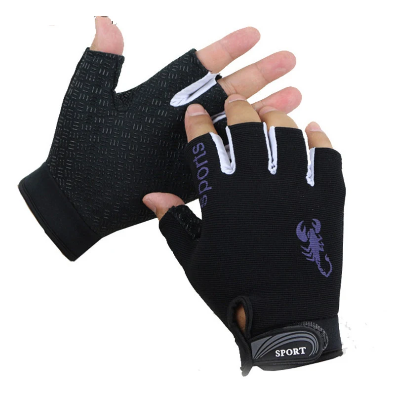 Длинные перчатки для женщин и мужчин, не скользящие, дышащие, без пальцев, для рыбалки, Спортивная гантель, для вождения на открытом воздухе, для езды на велосипеде