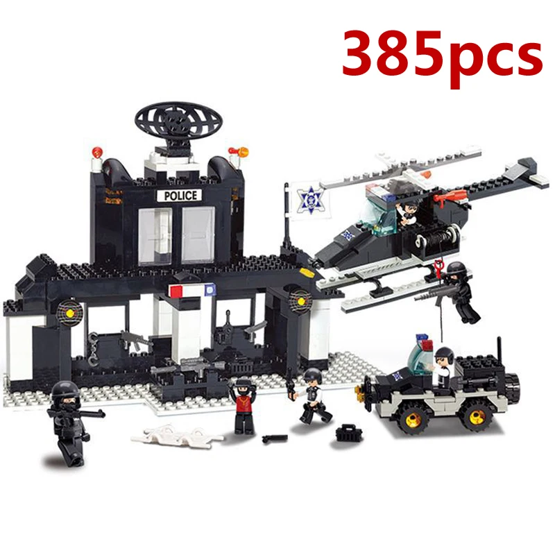 

Police Station Building Blocks Bricks Educational Toys Compatible with Lepin City Police Model Building Blocks toys for children