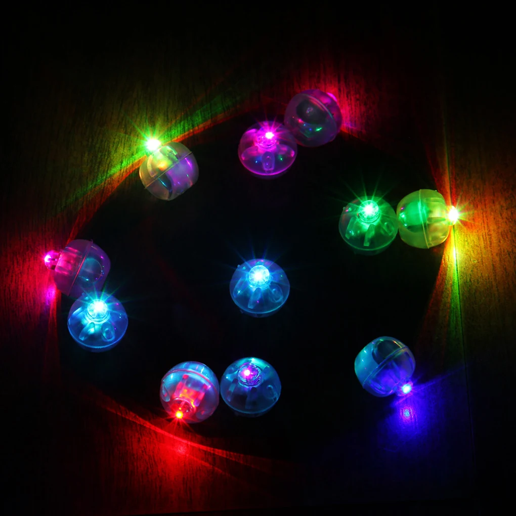 

10pcs 1.7cm Round LED Balloon Light Lamp Glowing Balloon Lights Party Christmas decor