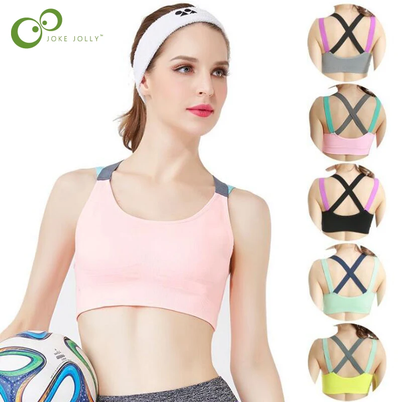 Buy Women's Push Up Workout Yoga Sports Bra Gym Crop