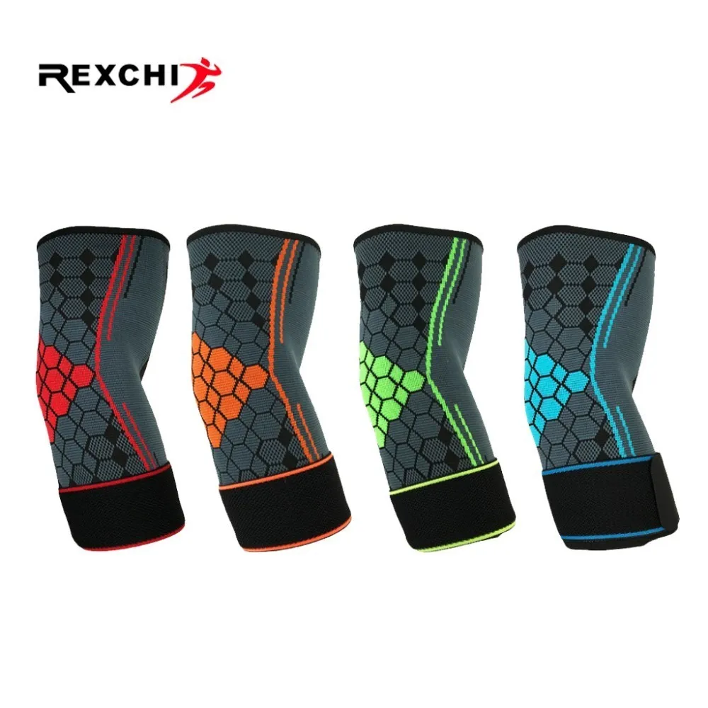 

REXCHI 1PC Sports Elbow Support Pad Pressurization Basketball Volleyball Fitness Safety Protective Gear Adjustable Elastic Brace