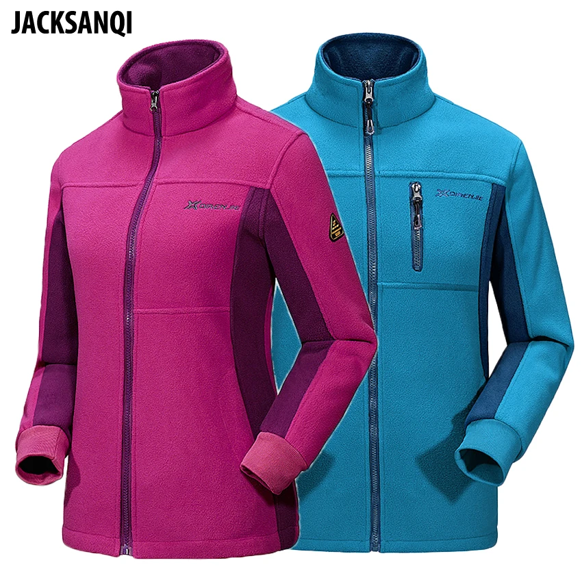 JACKSANQI الرجال النساء الشتاء الصوف في الهواء الطلق Softshell سترات التنزه التزلج التخييم الذكور الإناث معاطف الرياضة العلامة التجارية الملابس RA109