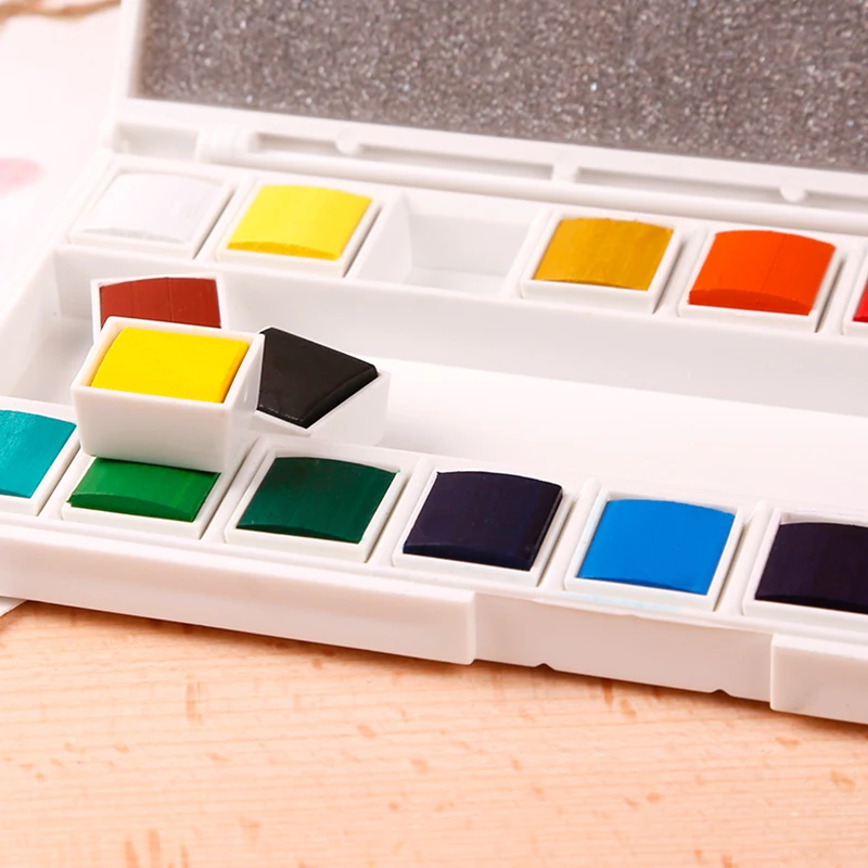 Najtaniej Marie 18 36 kolory stałe akwarela zestaw malarski z pędzel wodny przezroczyste pigment akwarela uczeń materiały artystyczne