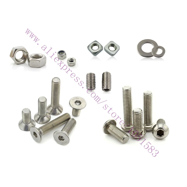 Cheap Ultimaker 2 DIY 3D Printer Nuts & Bolts Screw Full Kit,Ultimaker2 3d printer accessories Set Screw Washer Large Hex nut