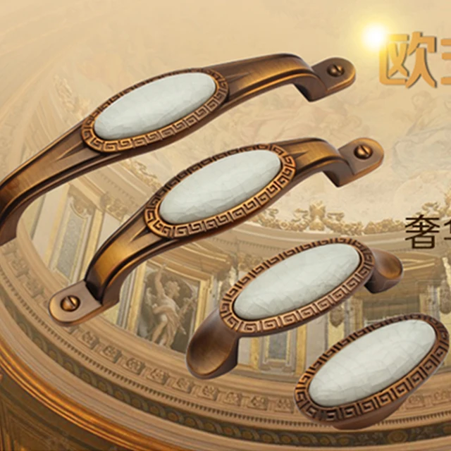 Cheap Single hole/Hole CC 64mm/96mm/128mm European Kitchen Furniture handle pulls antique drawer knob with Rose Carving Cheap Single hole/Hole CC 64mm/96mm/128mm European Kitchen Furniture handle pulls antique drawer knob with Rose Carving