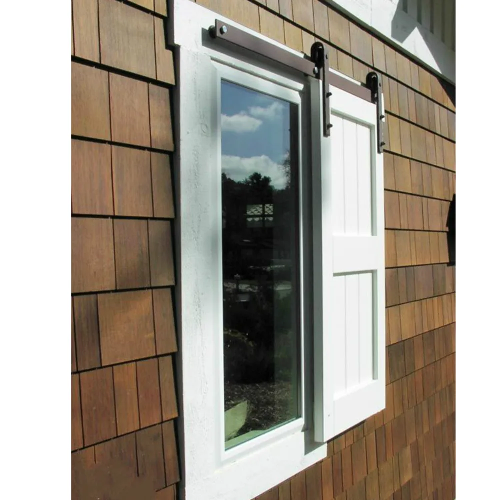 4 6.6FT Mini Single Cupboard Wood Sliding barn door window shutter